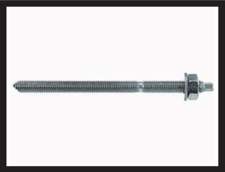 Chemical Anchor Studs – Fully Threaded Rods for Resin Anchoring in Concrete and Masonry – Zinc Plated Steel M8-M24, Nuts and Washers Included, Compatible with Epoxy and Hybrid Chemical Anchors for Structural Use